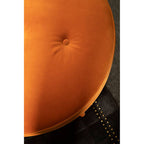 Orange Velvet Footstool | Manhattan