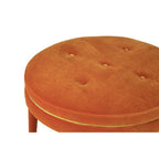 Orange Velvet Footstool | Manhattan