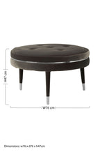 Grey Velvet Footstool | Manhattan
