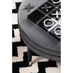 Grey Velvet Footstool | Manhattan