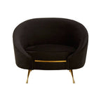 Black Velvet Cocoon Chair | Manhattan