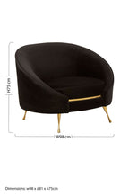Black Velvet Cocoon Chair | Manhattan