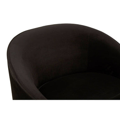 Black Velvet Cocoon Chair | Manhattan