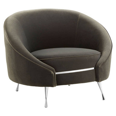 Manhattan Grey Velvet Cocoon Chair