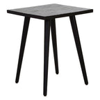 Black and White Top Bone Inlay Side Table with 4 Angular Legs | Boho