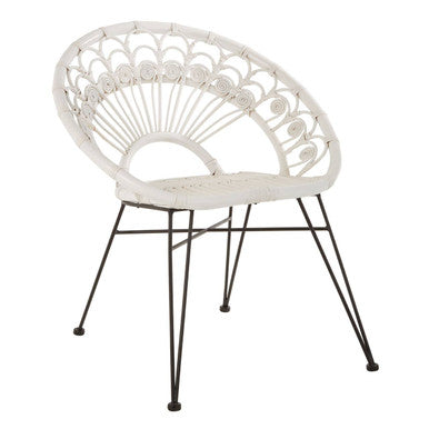 White Natural Rattan Chair | Manado