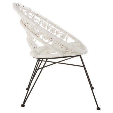 White Natural Rattan Chair | Manado