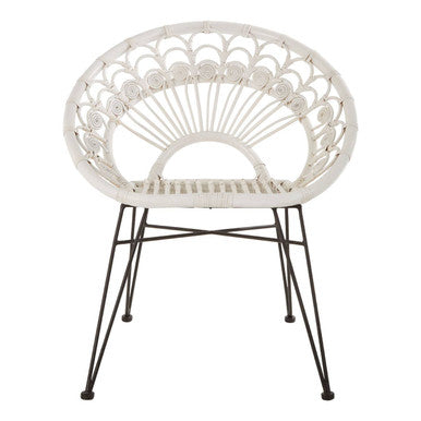 White Natural Rattan Chair | Manado