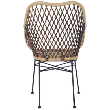Natural Rattan and Metal Chair | Manado