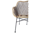 Natural Rattan and Metal Chair | Manado