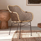 Natural Rattan and Metal Chair | Manado