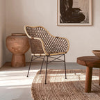Natural Rattan and Metal Chair | Manado