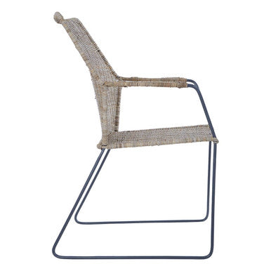 Angled Design Natural Rattan Chair | Manado