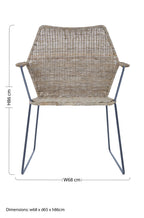 Angled Design Natural Rattan Chair | Manado