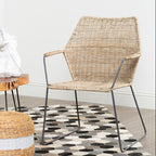 Angled Design Natural Rattan Chair | Manado