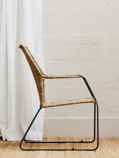 Angled Design Natural Rattan Chair | Manado