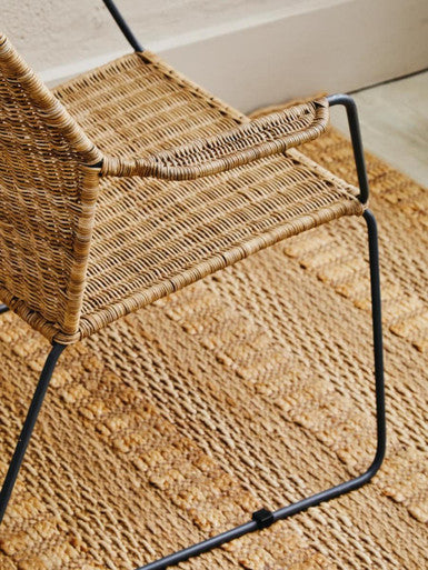 Angled Design Natural Rattan Chair | Manado