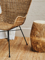 Curved Design Natural Rattan Chair | Manado