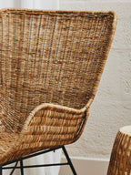 Curved Design Natural Rattan Chair | Manado