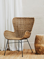 Curved Design Natural Rattan Chair | Manado