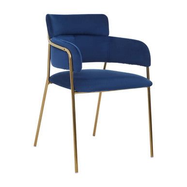 Blue Velvet Dining Chair | Tamzin