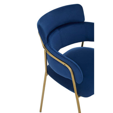 Blue Velvet Dining Chair | Tamzin