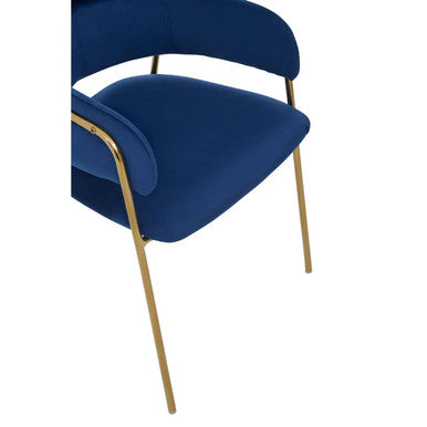 Blue Velvet Dining Chair | Tamzin