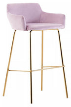 Pink Velvet Low Back Bar Chair | Tamzin