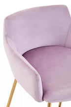 Pink Velvet Low Back Bar Chair | Tamzin