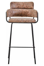 Brown Faux Leather Bar Chair | Tamzin