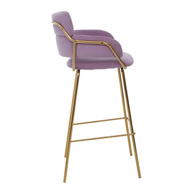 Pink Velvet Bar Chair | Tamzin