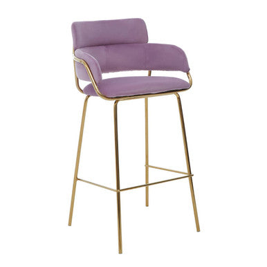 Pink Velvet Bar Chair | Tamzin