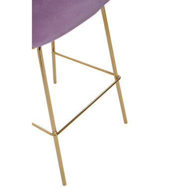 Pink Velvet Bar Chair | Tamzin