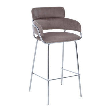 Mink Velvet Bar Chair | Tamzin