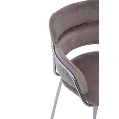 Mink Velvet Bar Chair | Tamzin