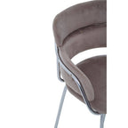 Mink Velvet Bar Chair | Tamzin