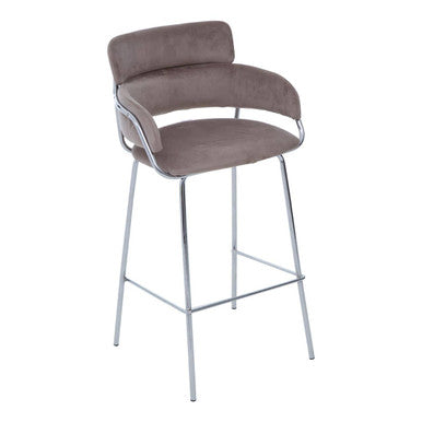 Mink Velvet Bar Chair | Tamzin