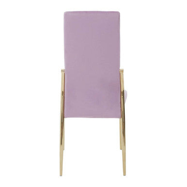 Pink Velvet High Back Dining Chair | Tamzin