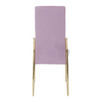 Pink Velvet High Back Dining Chair | Tamzin