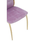 Pink Velvet High Back Dining Chair | Tamzin