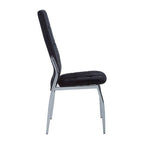 Black Velvet High Back Dining Chair | Tamzin