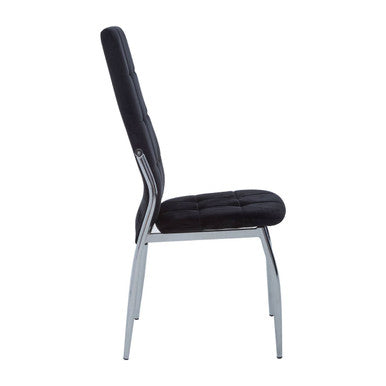 Black Velvet High Back Dining Chair | Tamzin