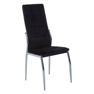 Black Velvet High Back Dining Chair | Tamzin