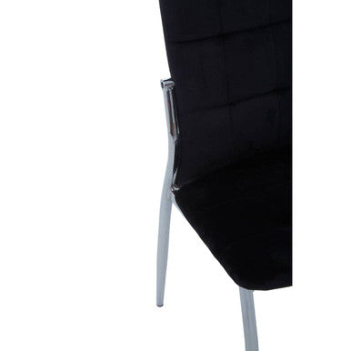 Black Velvet High Back Dining Chair | Tamzin