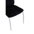 Black Velvet High Back Dining Chair | Tamzin