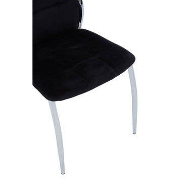 Black Velvet High Back Dining Chair | Tamzin