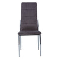 Grey Velvet High Back Dining Chair | Tamzin