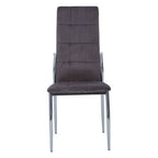 Grey Velvet High Back Dining Chair | Tamzin