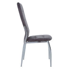 Grey Velvet High Back Dining Chair | Tamzin