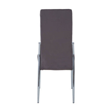 Grey Velvet High Back Dining Chair | Tamzin